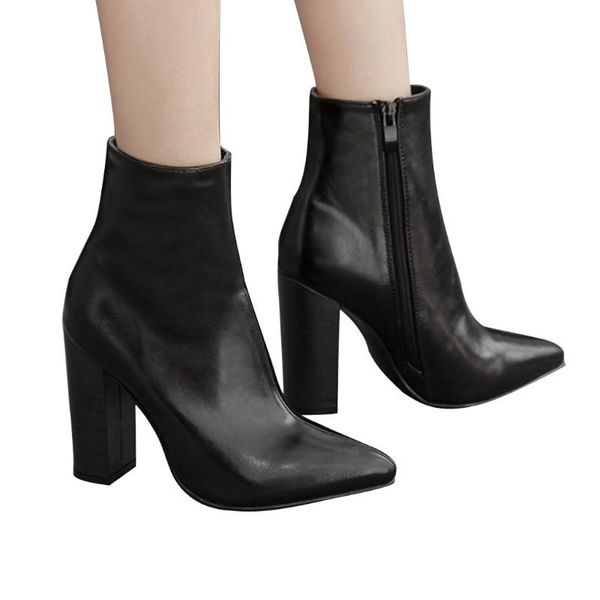 boots sagace thick high heels ankle para mulheres pointed toe shoes trend ladies solid zipper, Black
boots sagace thick high heels ankle para mulheres pointed toe shoes trend ladies solid zipper, Black