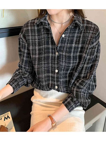 women's polos sweet plaid shirt women spring hong kong style design sense niche loose stacking bottoming tide 6k6w, White
women's polos sweet plaid shirt women spring hong kong style design sense niche loose stacking bottoming tide 6k6w, White