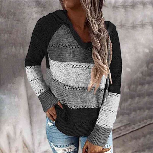 fashion winter clothes women casual patchwork v-neck long sleeves hooded sweater pull femme hiver l35, White;black
fashion winter clothes women casual patchwork v-neck long sleeves hooded sweater pull femme hiver l35, White;black