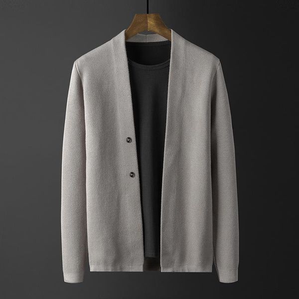 men's sweaters 2021 autumn products casual fashion knit sweater double button solid color wild cardigan personality jac, White;black
men's sweaters 2021 autumn products casual fashion knit sweater double button solid color wild cardigan personality jac, White;black