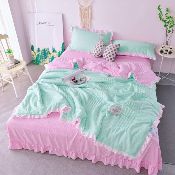 comforters & sets pure color lace summer cool quilt air-conditioning single and double washable cotton thin machine
comforters & sets pure color lace summer cool quilt air-conditioning single and double washable cotton thin machine