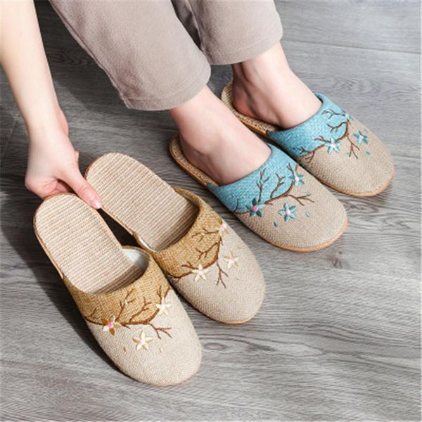 women's shoes summer casual flax slippers embroidery flowers linen slides breathable couple indoor shoes female sandals, Black
women's shoes summer casual flax slippers embroidery flowers linen slides breathable couple indoor shoes female sandals, Black
