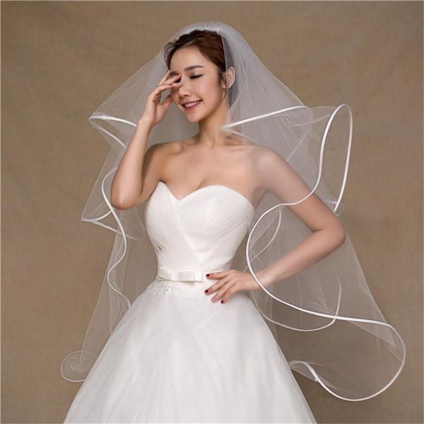 bridal veils ribbon edge short wedding veil white ivory bride's spring headwear for women hair accessories, Black
bridal veils ribbon edge short wedding veil white ivory bride's spring headwear for women hair accessories, Black