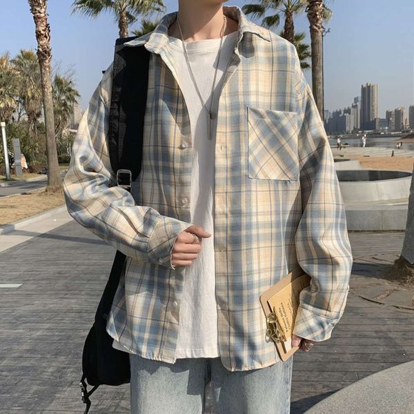 men's casual shirts shirtlong sleeve plaid shirt trendy fried street fashion casual coat c6fx, White;black
men's casual shirts shirtlong sleeve plaid shirt trendy fried street fashion casual coat c6fx, White;black
