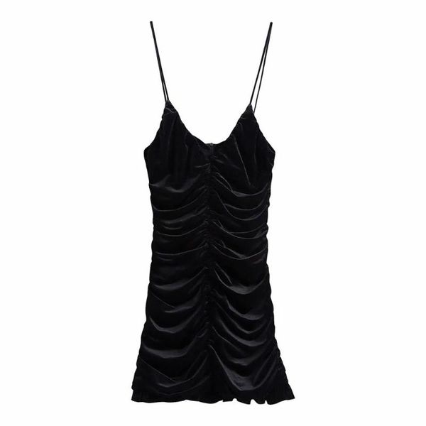 casual dresses 2021 autumn winter women dress velvet v-neck thin strap sleeveless drap mini elegant fashion zxqj, Black;gray
casual dresses 2021 autumn winter women dress velvet v-neck thin strap sleeveless drap mini elegant fashion zxqj, Black;gray