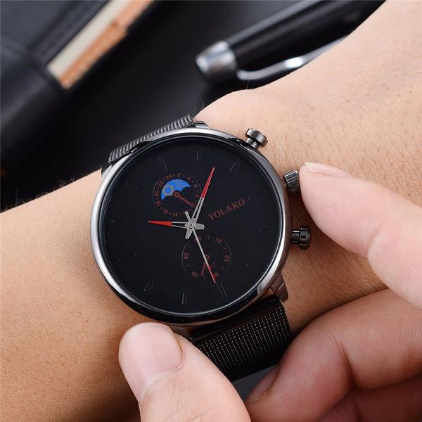 wristwatches ultra thin luxury fashion mens minimalist watches black stainless steel mesh band watch men business casual analog quartz clock, Slivery;brown
wristwatches ultra thin luxury fashion mens minimalist watches black stainless steel mesh band watch men business casual analog quartz clock, Slivery;brown