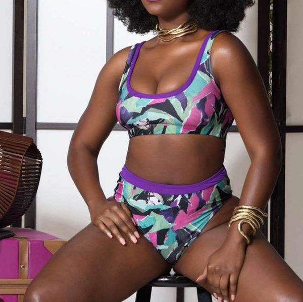 two piece swimsuit women purple sleeveless vest printing beach style new summer bathing suits xl-4xl, White;black
two piece swimsuit women purple sleeveless vest printing beach style new summer bathing suits xl-4xl, White;black