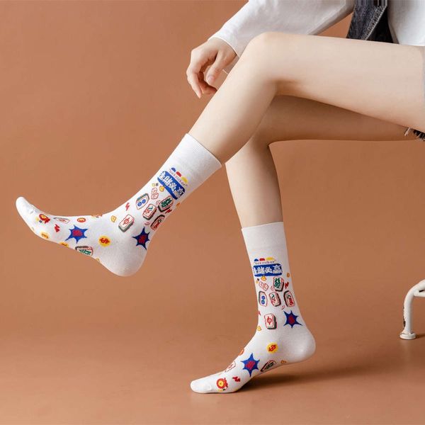 tide brand happy socks women's high tube pile cotton ins couple's same long, Black
tide brand happy socks women's high tube pile cotton ins couple's same long, Black