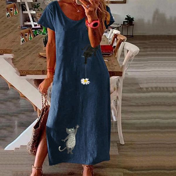 women's swimwear fashion women summer dresses short sleeve deep o neck long maxi casual plus size printed vintage beach dress, White;black
women's swimwear fashion women summer dresses short sleeve deep o neck long maxi casual plus size printed vintage beach dress, White;black
