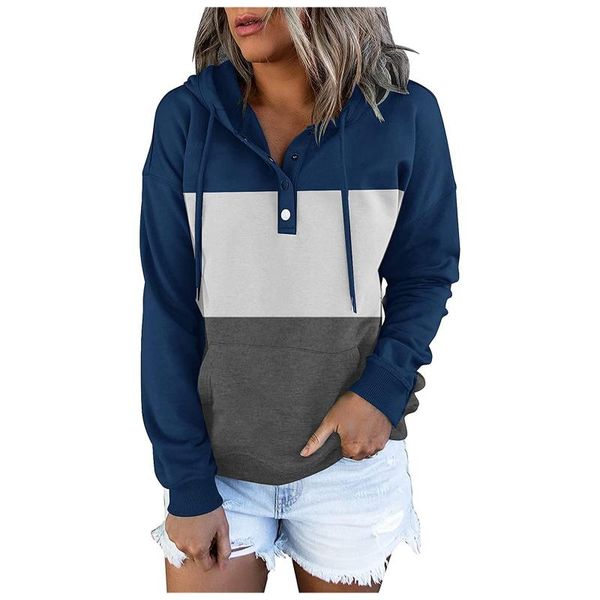 women's hoodies & sweatshirts 2021 autumn winter women patchwork fleece hooded sweatshirt fashion casual thicken drawstring pocket pull, Black
women's hoodies & sweatshirts 2021 autumn winter women patchwork fleece hooded sweatshirt fashion casual thicken drawstring pocket pull, Black