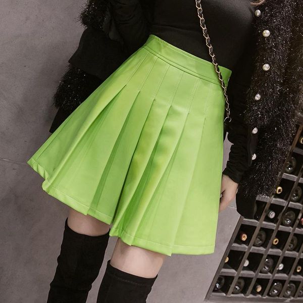 skirts 2021 autumn winter women skirt pu leather mini pleated pockets a-line package hip high waist, Black
skirts 2021 autumn winter women skirt pu leather mini pleated pockets a-line package hip high waist, Black