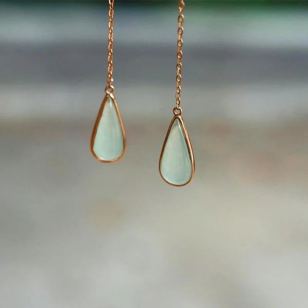 dangle & chandelier original design natural high chalcedony drop-shaped ear line chinese retro light luxury charm women's brand silver
dangle & chandelier original design natural high chalcedony drop-shaped ear line chinese retro light luxury charm women's brand silver