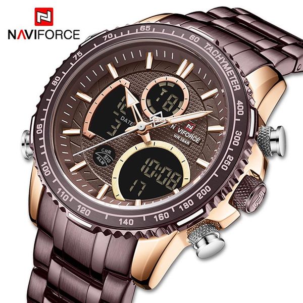 wristwatches naviforce men watch mens sport digital quartz male led luminous waterproof clock relogio masculino, Slivery;brown
wristwatches naviforce men watch mens sport digital quartz male led luminous waterproof clock relogio masculino, Slivery;brown