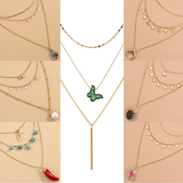 pendant necklaces multilayer bohemian bauble tassels butterfly pearl beads abalone shell charm necklace jewelry women party gift, Silver
pendant necklaces multilayer bohemian bauble tassels butterfly pearl beads abalone shell charm necklace jewelry women party gift, Silver