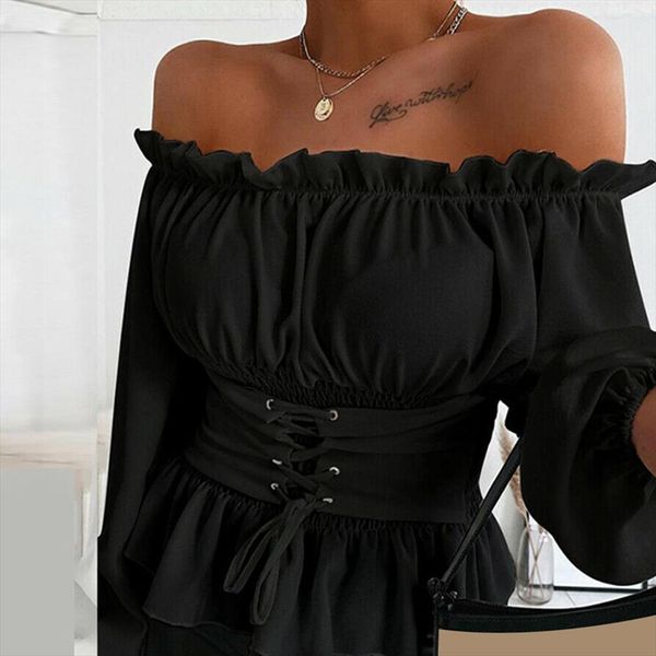 and autumn ruffled womens shirt long sleeve white solid color femme blusa off shoulder top
and autumn ruffled womens shirt long sleeve white solid color femme blusa off shoulder top