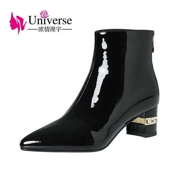 boots universe k300 pointed toe black patent cowleather fall/winter women ankle leather for
boots universe k300 pointed toe black patent cowleather fall/winter women ankle leather for