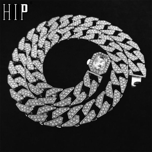 hip hop 12mm square iced out crystal bling cuban chain bracelet necklace for men women jewelry chains, Silver
hip hop 12mm square iced out crystal bling cuban chain bracelet necklace for men women jewelry chains, Silver