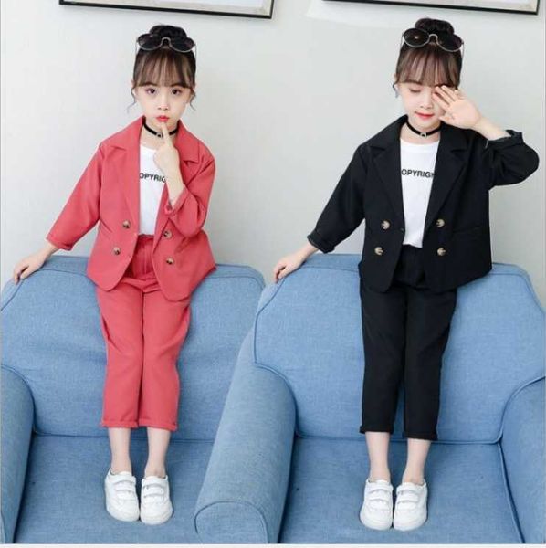 autumn teenage children girls clothing set girls suit jacket pants 2pcs school kids tracksuit for girls formal clothes p0831, White
autumn teenage children girls clothing set girls suit jacket pants 2pcs school kids tracksuit for girls formal clothes p0831, White