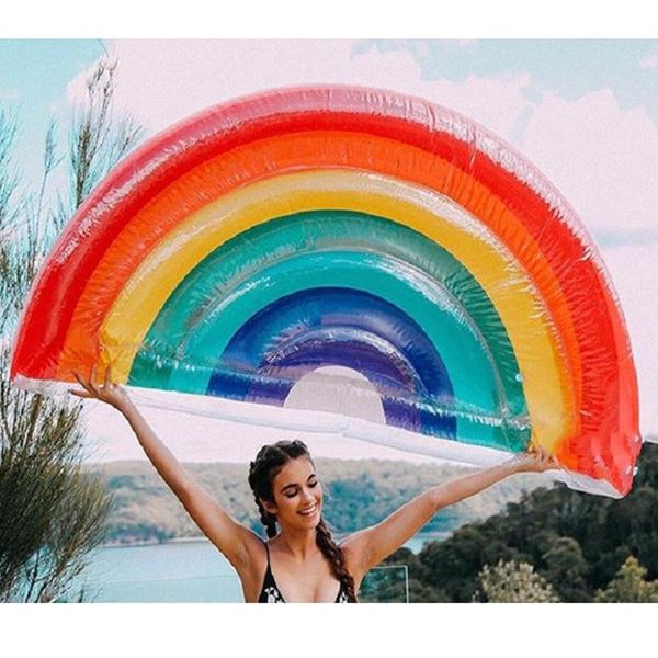 180cm giant rainbow inflatable pool float women men lie-on swimming ring summer water toys for air mattress lounger boia floats & tube
180cm giant rainbow inflatable pool float women men lie-on swimming ring summer water toys for air mattress lounger boia floats & tube