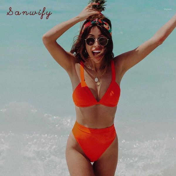 women's swimwear summer bikini set swimsuit beach women high waist solid bathing suit, White;black
women's swimwear summer bikini set swimsuit beach women high waist solid bathing suit, White;black