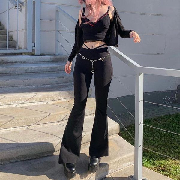 women's pants & capris women flare pants, elastic waist slim fit solid autumn casual daily long trousers, Black;white
women's pants & capris women flare pants, elastic waist slim fit solid autumn casual daily long trousers, Black;white