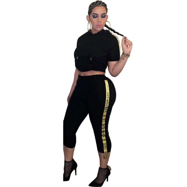 side gold letter print casual 2 piece set summer hooded short sleeve crop + fit slim calf length pants lady black suithm5137 women's tr, Gray
side gold letter print casual 2 piece set summer hooded short sleeve crop + fit slim calf length pants lady black suithm5137 women's tr, Gray