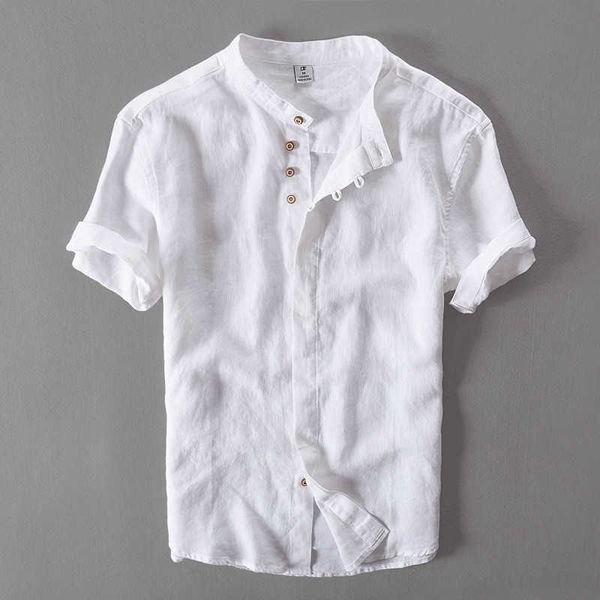 summer short sleeve shirts for men pure linen slim thin style casual solid white plus size -4xl male vintage clothing 210721, White;black
summer short sleeve shirts for men pure linen slim thin style casual solid white plus size -4xl male vintage clothing 210721, White;black