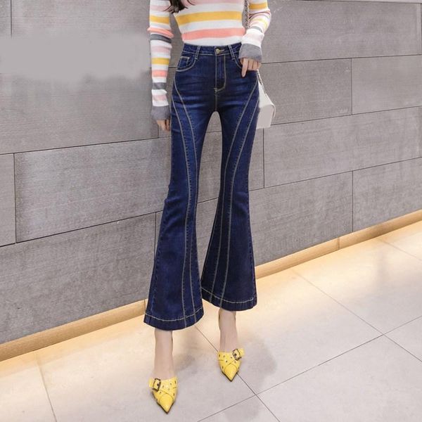 women's jeans vintage blue flare skinny denim mid women fashion ladies wide leg pants 
women's jeans vintage blue flare skinny denim mid women fashion ladies wide leg pants
