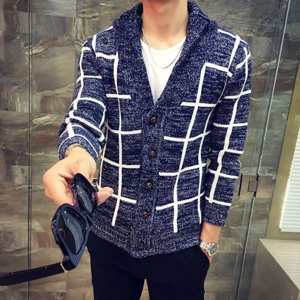 sweaters men, large plaid knitted sweaters, men's wear, teenagers, v-neck, thick coat, tide., White;black
sweaters men, large plaid knitted sweaters, men's wear, teenagers, v-neck, thick coat, tide., White;black
