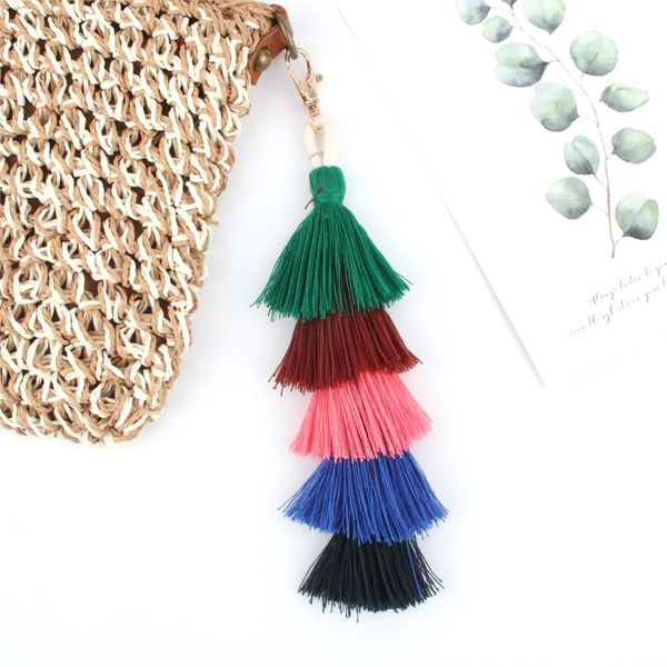 1pc bohemian handmade layered cotton boho tassel keychain fit women handbag hangle car keyring jewelry wholesale e2676, Silver
1pc bohemian handmade layered cotton boho tassel keychain fit women handbag hangle car keyring jewelry wholesale e2676, Silver