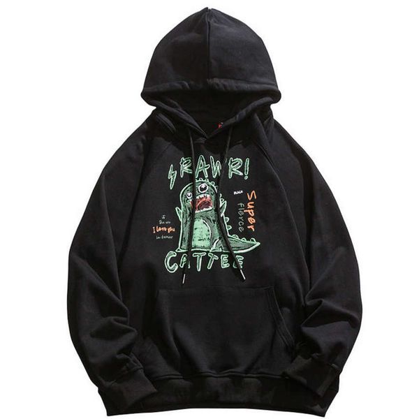 hip hop streetwear hoodie sweatshirt painting dinosaur letter print trui harajuku katoen 2021 men herfst hooded sweater, Black
hip hop streetwear hoodie sweatshirt painting dinosaur letter print trui harajuku katoen 2021 men herfst hooded sweater, Black