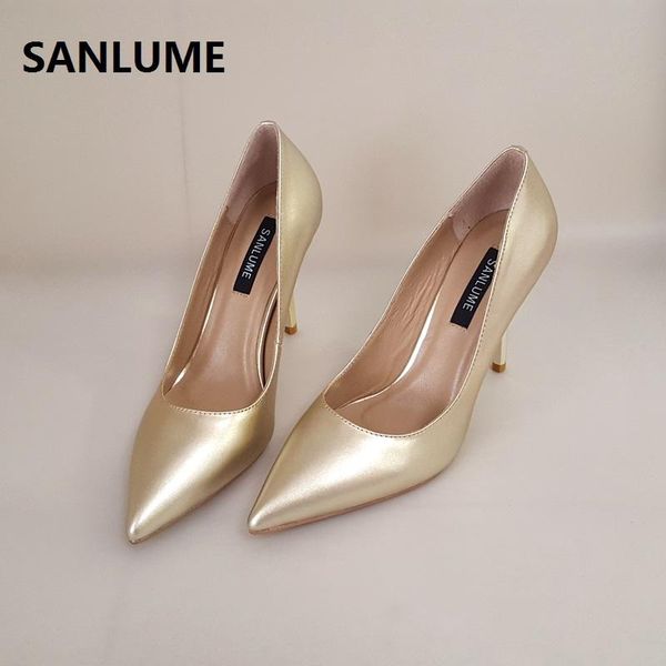 10cm women pointed toe leather high heels silver gold party wedding pumps sheepskin inside lady shoes 40 dress, Black
10cm women pointed toe leather high heels silver gold party wedding pumps sheepskin inside lady shoes 40 dress, Black