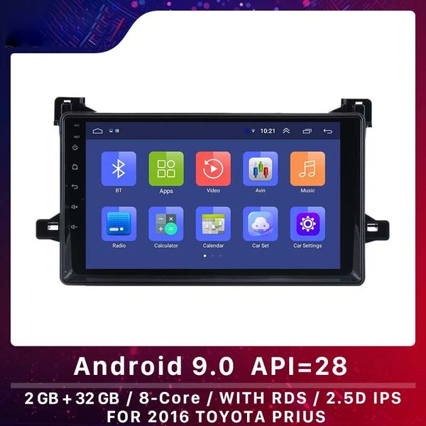 2g+32g android dsp car dvd radio multimedia video player for 2016-toyota prius hd touchscreen navigation gps rds 2 din