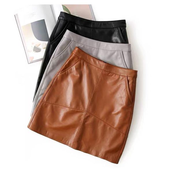skirts high waist mini women 2021 fashion korean style a line real sheepskin genuine leather ladies, Black
skirts high waist mini women 2021 fashion korean style a line real sheepskin genuine leather ladies, Black
