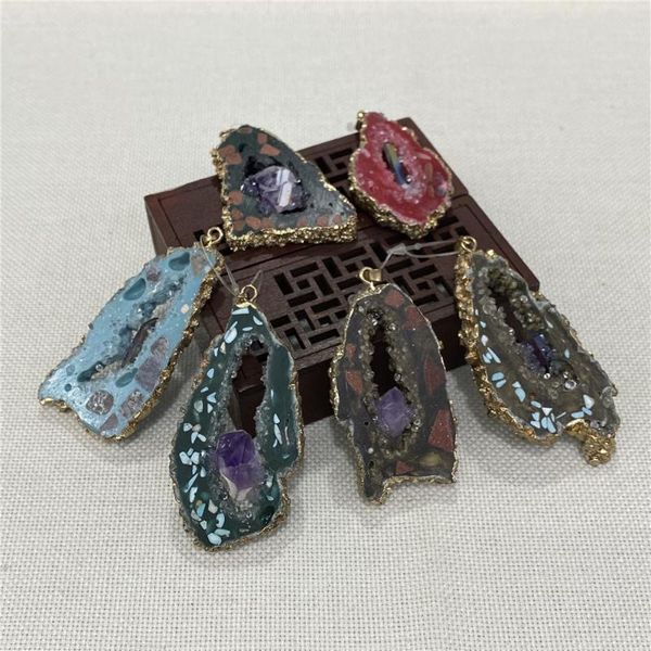 charms resin wrapped crystal pendant color irregular shape diy making fashion jewelry accessories exquisite holiday gift wholesale, Bronze;silver
charms resin wrapped crystal pendant color irregular shape diy making fashion jewelry accessories exquisite holiday gift wholesale, Bronze;silver