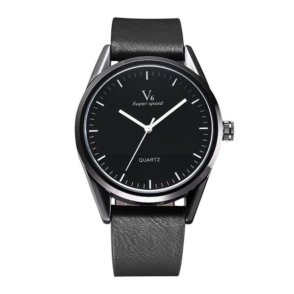 wristwatches v6 brand sport watch black pu band quartz simple design fashion casual men gift clock relojes hombre, Slivery;brown
wristwatches v6 brand sport watch black pu band quartz simple design fashion casual men gift clock relojes hombre, Slivery;brown