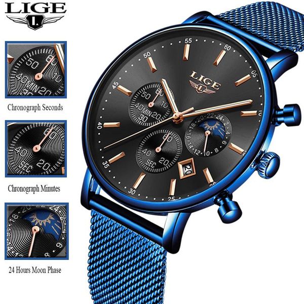 wristwatches 2021 women gift clock lige fashion brand quartz wristwatch ladies luxury rose gold watch female relogio feminino, Slivery;brown
wristwatches 2021 women gift clock lige fashion brand quartz wristwatch ladies luxury rose gold watch female relogio feminino, Slivery;brown