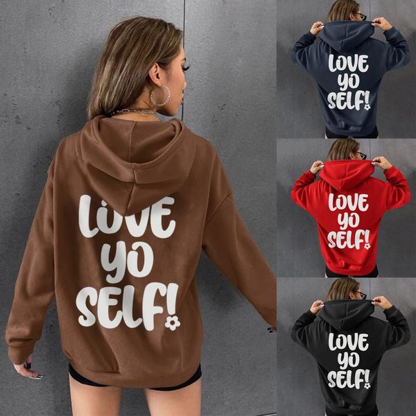 women's hoodies & sweatshirts fashion women letter printed casual long sleeve hooded sweatshirt with pocket drawstring pullover sudader, Black
women's hoodies & sweatshirts fashion women letter printed casual long sleeve hooded sweatshirt with pocket drawstring pullover sudader, Black