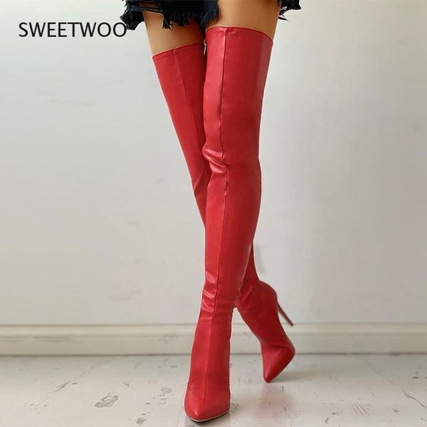 boots over the knee women high heels spring leather thigh long shoes plus size 43, Black
boots over the knee women high heels spring leather thigh long shoes plus size 43, Black