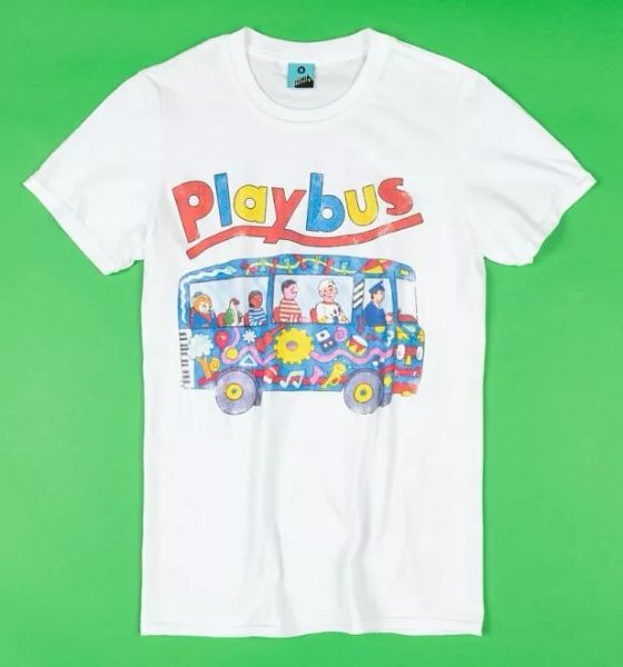 playbus white t-shirt, White;black