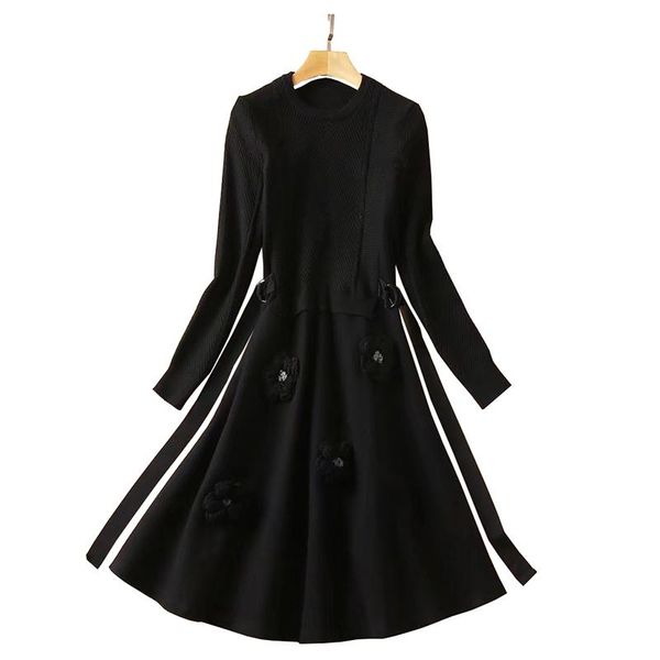 casual dresses fall winter fashion clothes vendors for women grey/black flower appliques knitted wool, Black;gray
casual dresses fall winter fashion clothes vendors for women grey/black flower appliques knitted wool, Black;gray