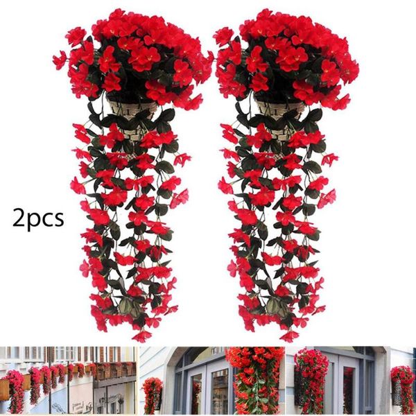 decorative flowers & wreaths 2pcs/set artificial wisteria vine fake hanging plant wall home balcony basket decor
decorative flowers & wreaths 2pcs/set artificial wisteria vine fake hanging plant wall home balcony basket decor