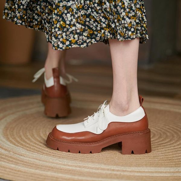 dress shoes women oxford spring 2021 genuine leather thick-soled comfortable platform with british style patchwork, Black
dress shoes women oxford spring 2021 genuine leather thick-soled comfortable platform with british style patchwork, Black