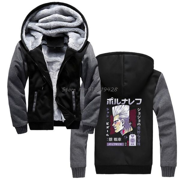 men's hoodies & sweatshirts cool jojos bizarre adventure jean polnareff hoodie anime men winter thicken hooded sweatshirt coat jacket s, Black
men's hoodies & sweatshirts cool jojos bizarre adventure jean polnareff hoodie anime men winter thicken hooded sweatshirt coat jacket s, Black