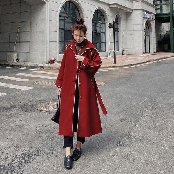women's wool & blends women elegant long coat with belt solid color sleeve chic outerwear ladies overcoat autumn winter 2021, Black
women's wool & blends women elegant long coat with belt solid color sleeve chic outerwear ladies overcoat autumn winter 2021, Black