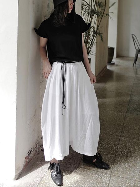 women's pants & capris homemade yamamoto skirt, loose cotton and linen, with a japanese twist, small white culottes, Black;white
women's pants & capris homemade yamamoto skirt, loose cotton and linen, with a japanese twist, small white culottes, Black;white