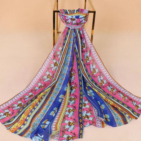 scarves elephants women in the spring and autumn 2021 printed chiffon manufacturer cartoon source xq282, Blue;gray 
scarves elephants women in the spring and autumn 2021 printed chiffon manufacturer cartoon source xq282, Blue;gray