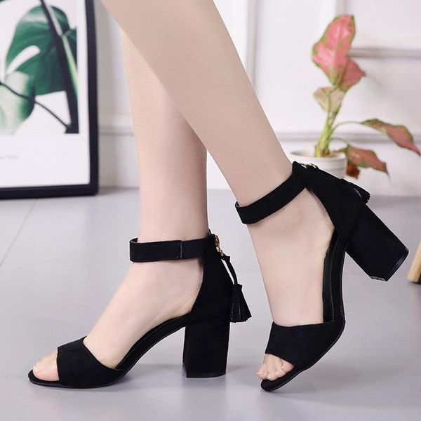 summer women sandals rough-heeled thick heel tassel shoes female high heels back zipper fish mouth party pumps, Black
summer women sandals rough-heeled thick heel tassel shoes female high heels back zipper fish mouth party pumps, Black
