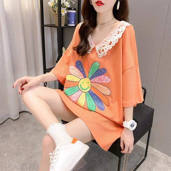 women's t-shirt v-neck causal white cotton loose 2021 fashion basic sunflower printed short sleeve female t-shirts
women's t-shirt v-neck causal white cotton loose 2021 fashion basic sunflower printed short sleeve female t-shirts