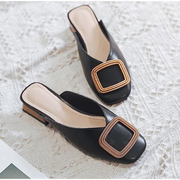 slippers women summer comfort shoes designer pumps low heel casual british wooden block heels footwear slip on mules, Black
slippers women summer comfort shoes designer pumps low heel casual british wooden block heels footwear slip on mules, Black